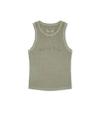 MATIN KIM MATIN KIM Distressed Sleeveless Logo Top