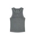 MATIN KIM MATIN KIM Distressed Sleeveless Logo Top