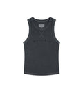 MATIN KIM MATIN KIM Distressed Sleeveless Logo Top