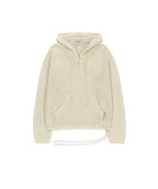 MATIN KIM MATIN KIM Oversized Mesh Knit Hoodie