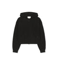 MATIN KIM MATIN KIM MESH LOGO KNIT HOODY ZIP UP