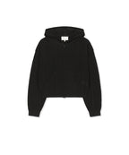 MATIN KIM MATIN KIM MESH LOGO KNIT HOODY ZIP UP