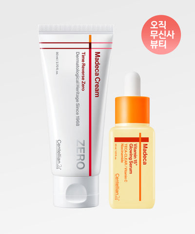 CENTELLIAN24 Madeca Cream Time Reverse Zero 80ml + Vitamin 15 Glowing Serum 30ml
