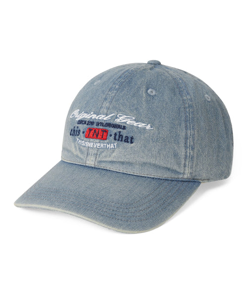 THISISNEVERTHAT THISISNEVERTHAT Original Gear Denim Cap Washed Blue