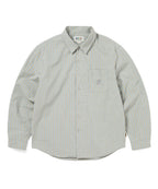 THISISNEVERTHAT THISISNEVERTHAT GD Lightning Bear Check Shirt Light Blue