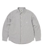 THISISNEVERTHAT THISISNEVERTHAT GD Lightning Bear Check Shirt Off White