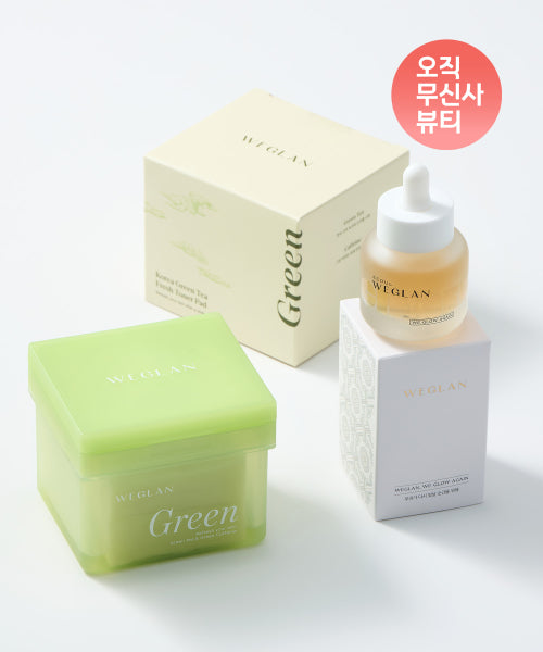 WEGLAN WEGLAN Green Tea Toner Pad + Quick-Glow Ampoule