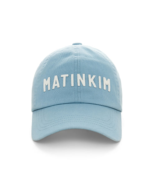 MATIN KIM MATIN KIM Applique Felt Logo Ball Cap in Light Blue