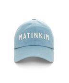 MATIN KIM MATIN KIM Applique Felt Logo Ball Cap in Light Blue