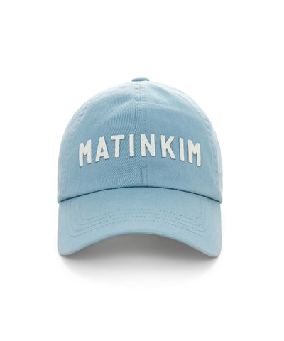 MATIN KIM Applique Felt Logo Ball Cap in Light Blue