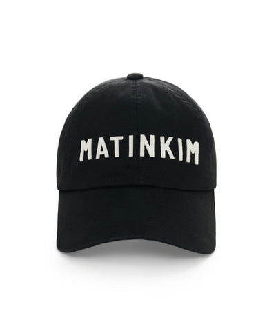 MATIN KIM Applique Felt Logo Ball Cap