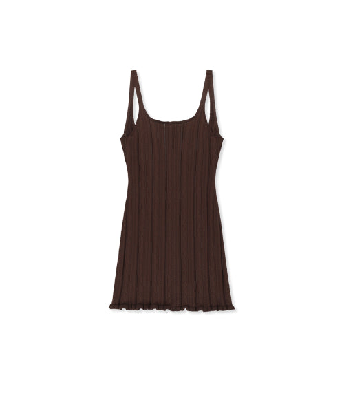 MATIN KIM MATIN KIM Open Back Ribbed Knit Dress