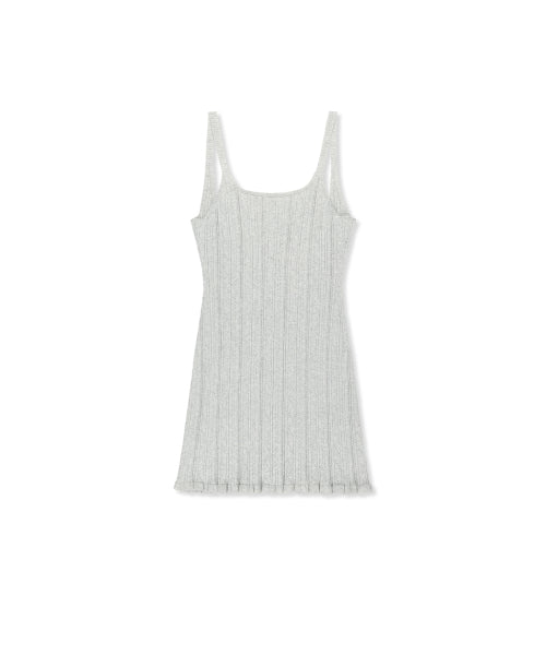 MATIN KIM MATIN KIM Open Back Ribbed Knit Dress