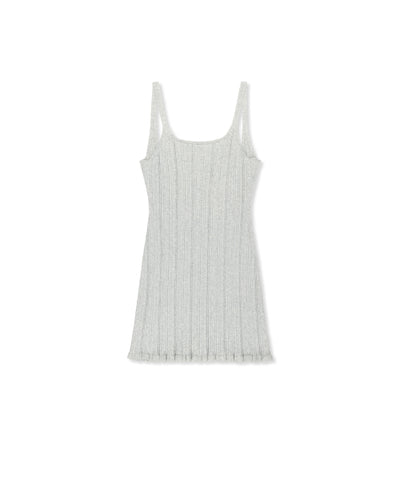 MATIN KIM Open Back Ribbed Knit Dress