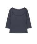 MATIN KIM MATIN KIM T-Shirt Layered Set in Smoke Blue