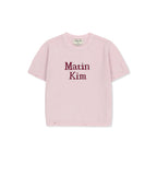 MATIN KIM MATIN KIM Half Sleeve Logo Pullover Women in Pink