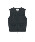 MATIN KIM MATIN KIM Pocket Washed Knit Vest