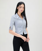 MIXXO MIXXO Slim Fit Shirring Blouse S