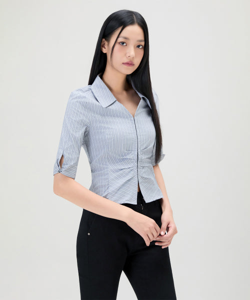 MIXXO MIXXO Slim Fit Shirring Blouse S