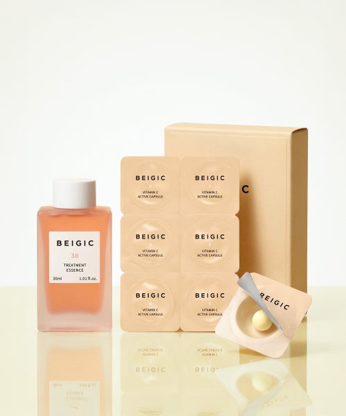 BEIGIC 1 box of Vitamin C Active Capsules (6 capsules) + Treatment Essence 30ml (1 week)