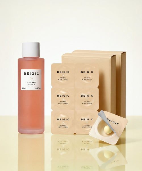 BEIGIC 2 boxes of Vitamin C Active Capsules (12 capsules) + Treatment Essence 120ml (2 weeks)