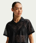 NIKE NIKE T-Shirt Loose Lace Polo Jersey Top - Size M