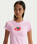 NIKE NIKE T-Shirt Slim Mode Crop W - Pink Foam