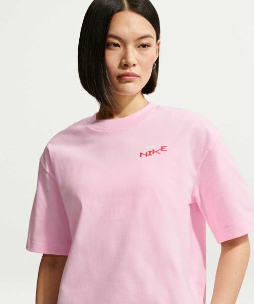 NIKE NIKE T-Shirt Oversized Mid Crop - Pink Foam