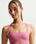 NIKE NIKE Strappy Light Support Pad Sports Bra W - Peony:White