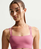 NIKE NIKE Strappy Light Support Pad Sports Bra W - Peony:White