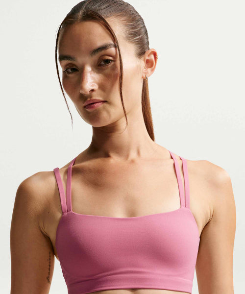 NIKE NIKE Strappy Light Support Pad Sports Bra W - Peony:White