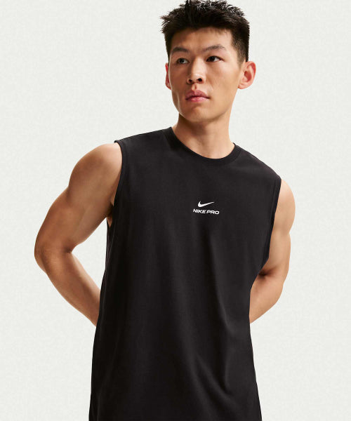 NIKE NIKE Pro Sleeveless Training Top M - Black:White