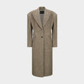 YCH SINGLE-BREASTED ALPACA COAT BEIGE (W24CT1021BE)