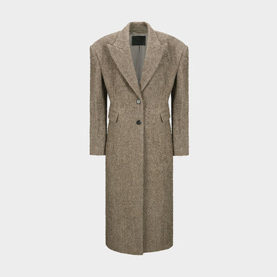 SINGLE-BREASTED ALPACA COAT BEIGE (W24CT1021BE)