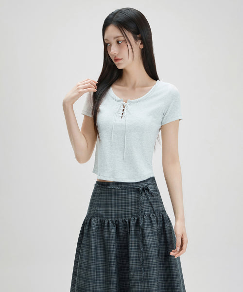 MIXXO MIXXO T-Shirt Lace-up Cut Short Sleeve C
