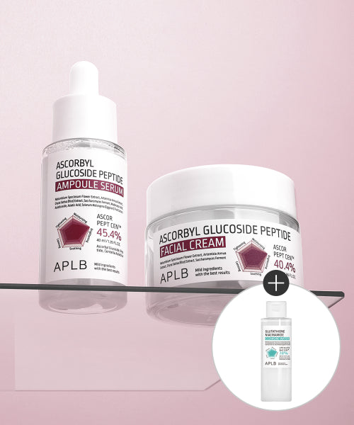 APLB Ascorbyl glucoside peptide ampoule + cream set (1 cleansing water 160ml included)