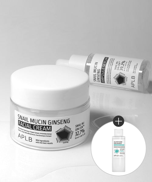 APLB APLB Snail Mucin Ginseng Ampoule + Cream Set