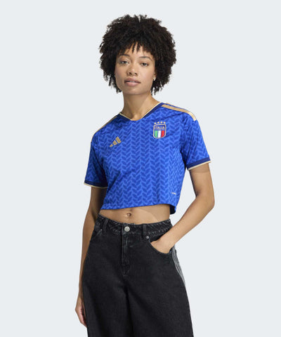 ADIDAS Italy 26 Home Crop Jersey - Bold Blue