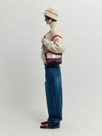 EENK EENK XUEST Oversized Knit Turtleneck - Cream/Red
