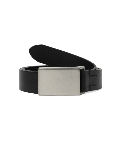 THISISNEVERTHAT THISISNEVERTHAT Flat Buckle Leather Belt Black