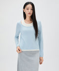 MIXXO MIXXO Two-tone Layered Knit Sweater