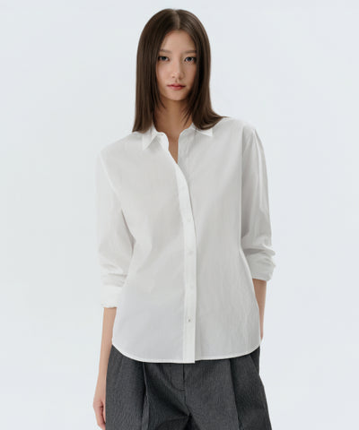MUSINSA STANDARD WOMAN Shirt Regular Washed Poplin