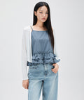 MIXXO MIXXO Frill Tank Top + Cardigan Set