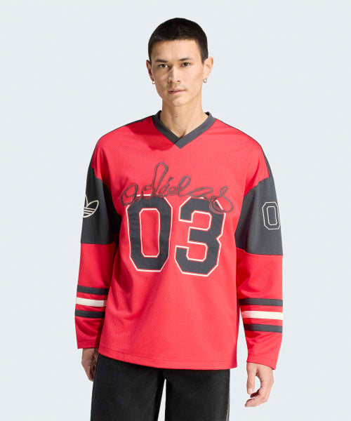ADIDAS ADIDAS Hockey Long Sleeve Jersey - Ruby