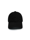 MATIN KIM MATIN KIM ROUGH CUT APPLIQUE BALL CAP IN BLACK