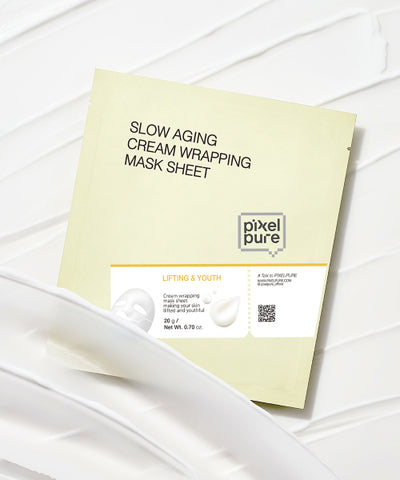 PIXELPURE Slow Aging Cream Wrapping Mask Sheet (4 Sheets)
