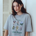 CPGN Sweet Bouquet Short Sleeve T-shirt Gray