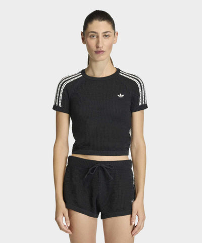 ADIDAS Knit Crochet Cali T-Shirt - Black