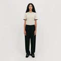 EENK Wide Leg Straight Pants - Black