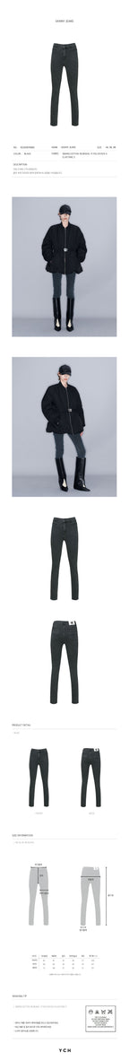 YCH SKINNY JEANS BLACK (W23DB708BK)